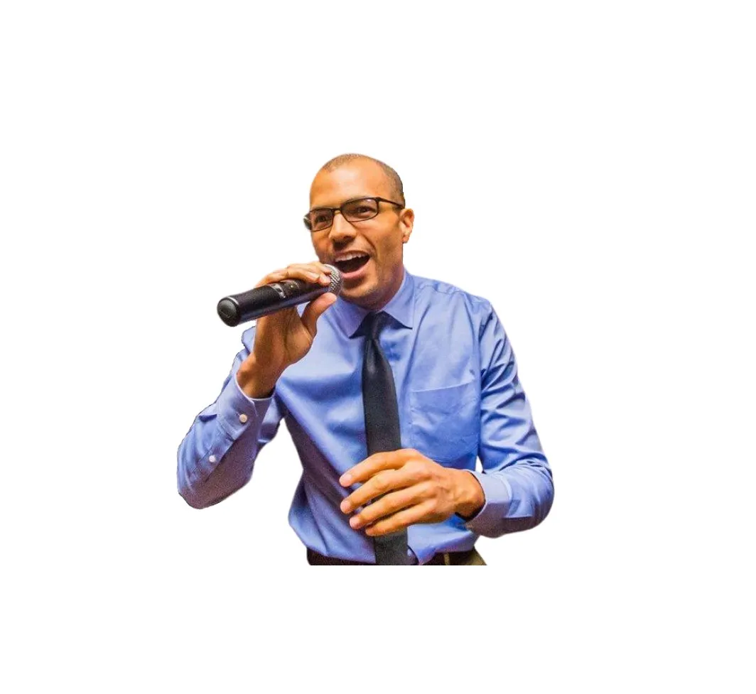 Ethan Stone hosting an event