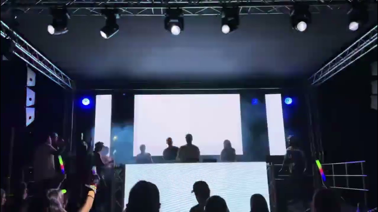 A real Icon team concert build with LED video walls, truss, lighting and audience sound